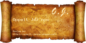 Oppelt János névjegykártya