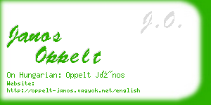 janos oppelt business card